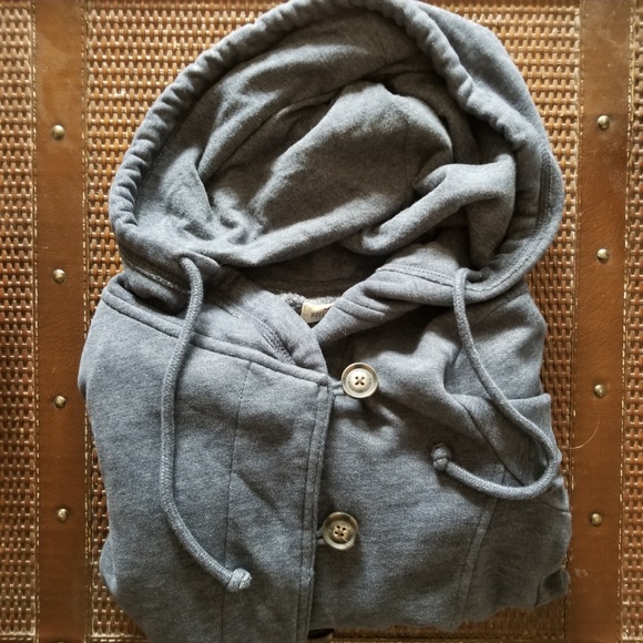 Fall Warm Cute Button Small Hollister Hoodie Used - Picture 2 of 4